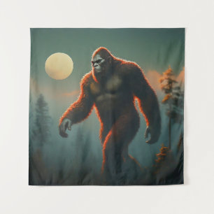 The Enigma of the Forest: Bigfoot Tapestry