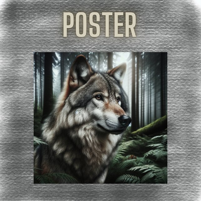 The Enigmatic Wolf of the Forest | Poster (Creator Uploaded)