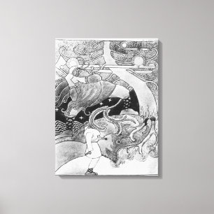 The Enormous Oak Tree is Cut Down Canvas Print