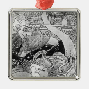 The Enormous Oak Tree is Cut Down Metal Ornament