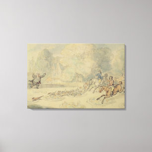 The Enraged Botanist (w/c, pen & ink and pencil on Canvas Print