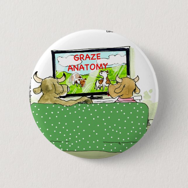 The Entertaining Cows Funny 2 Inch Round Button (Front)