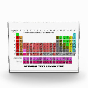 The Entire Periodic Table in Color Photo Block