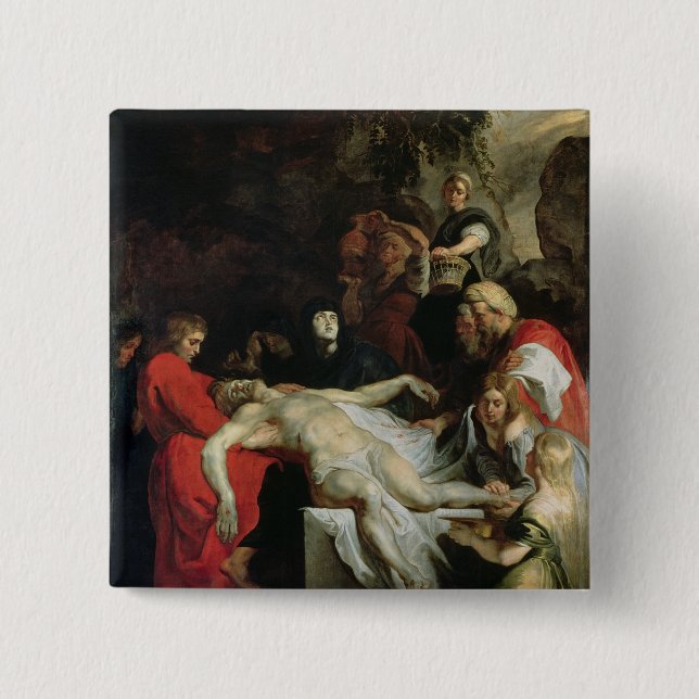 The Entombment 2 Inch Square Button (Front)