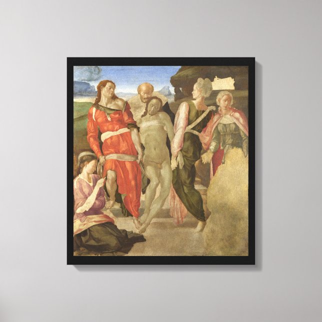 The Entombment by Michelangelo Canvas Print (Front)