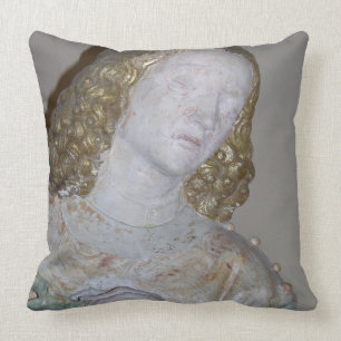 The Entombment, detail of a saint holding the crow Throw Pillow