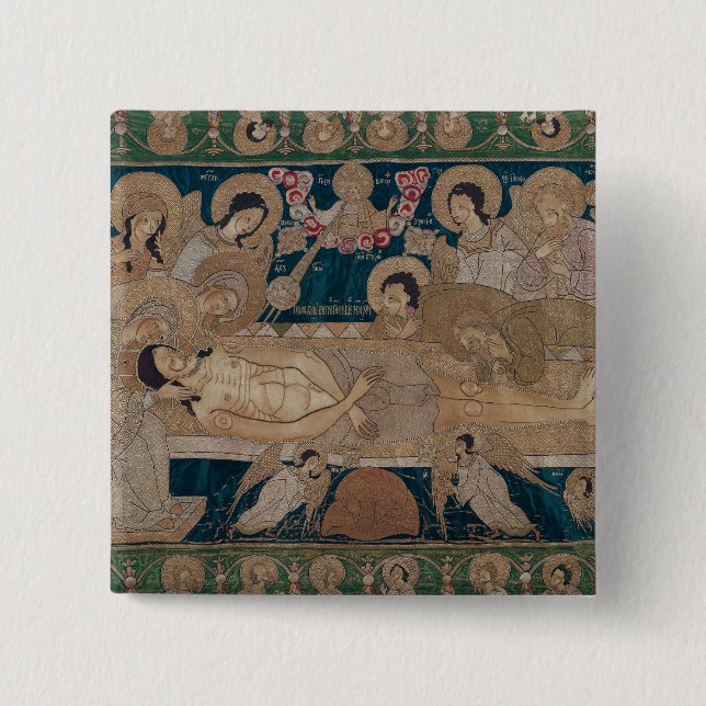 The Entombment, Moscow School, 1678 2 Inch Square Button (Front)