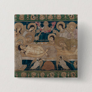The Entombment, Moscow School, 1678 2 Inch Square Button