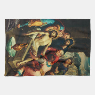 The Entombment of Christ Juan Rodríguez Juarez Kitchen Towel
