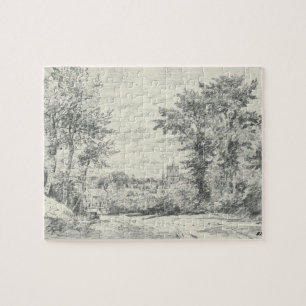 The Entrance into Gillingham, Dorset (pencil) Jigsaw Puzzle