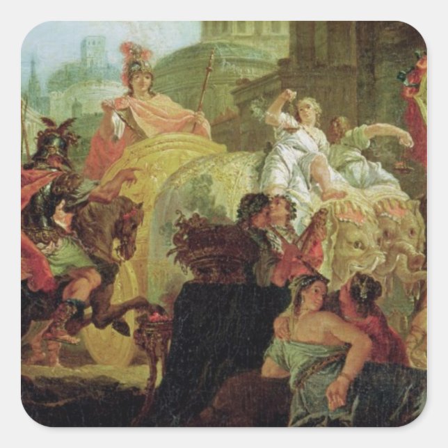 The Entrance of Alexander the Great Square Sticker (Front)