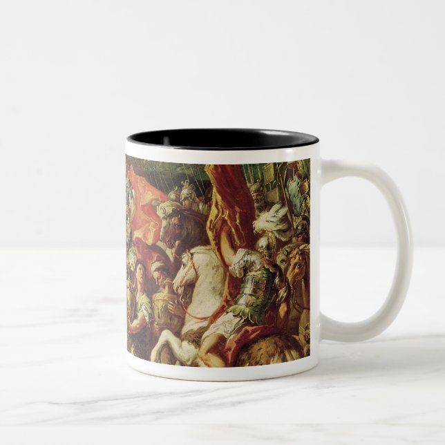 The Entrance of Alexander the Great Two-Tone Coffee Mug (Right)