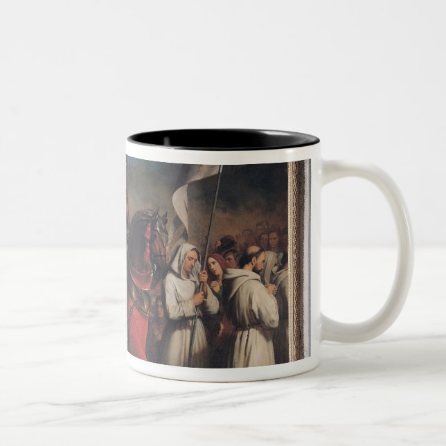 The Entry of Joan of Arc  into Orleans Two-Tone Coffee Mug (Right)