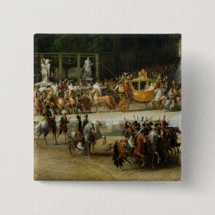 The Entry of Napoleon and Marie-Louise 2 Inch Square Button