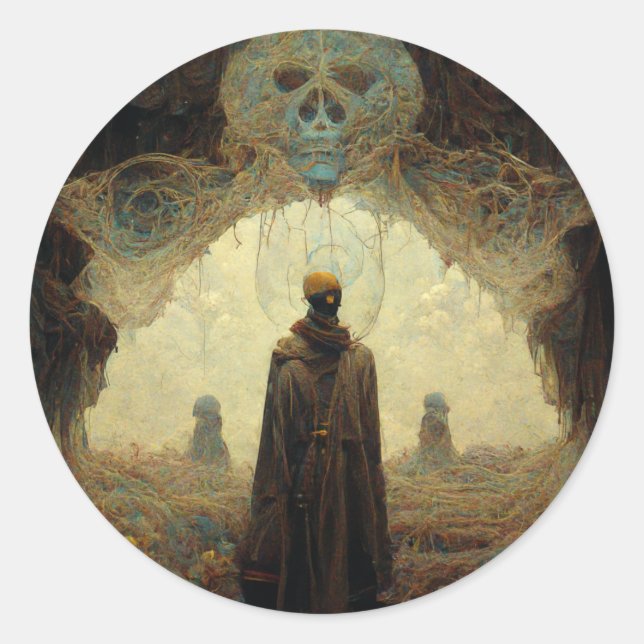 The Entryway Dark Fantasy Sci-Fi Classic Round Sticker (Front)