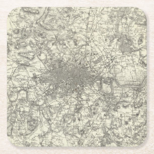 The Environs Of London Square Paper Coaster
