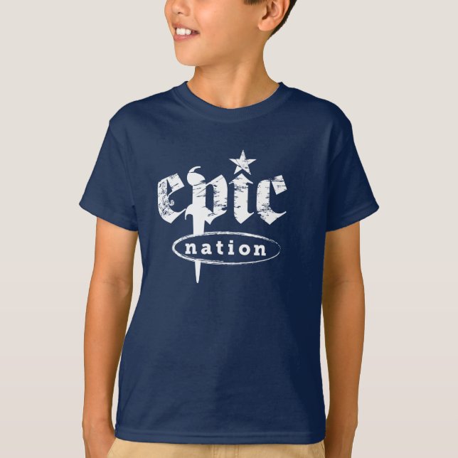"The Epic Nation" Original Logo Kids Tshirt (Front)
