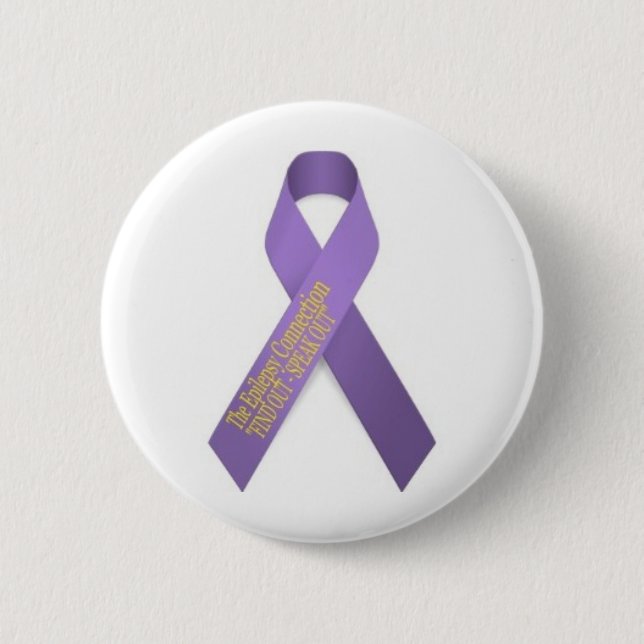 The Epilepsy Connection Ribbon 2 Inch Round Button (Front)