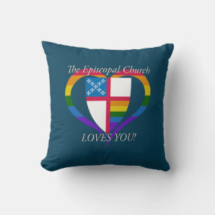 The Episcopal Church Loves You LGBTQ PRIDE Throw Pillow