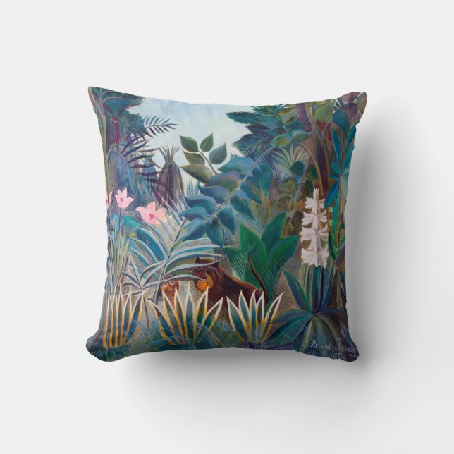 The Equatorial Jungle, Rousseau Throw Pillow (Front)