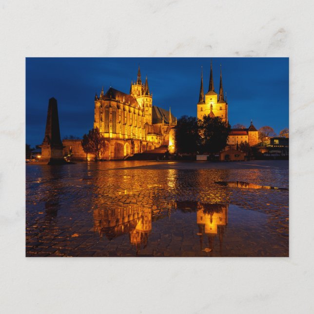 The Erfurt Cathedral in Thuringia Postcard (Front)