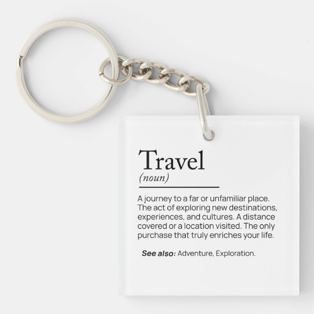 The Essence of Travel Keychain (Front)