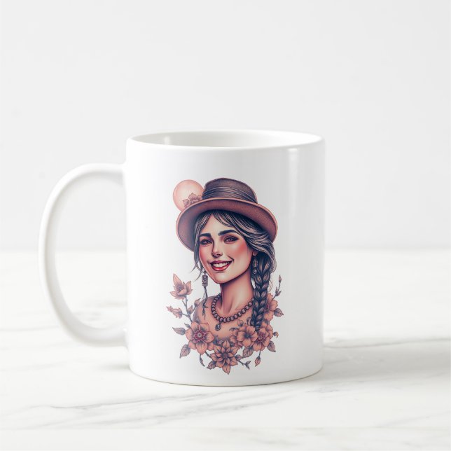The Essence of Woman: Grace, Strength, and Beauty  Coffee Mug (Left)