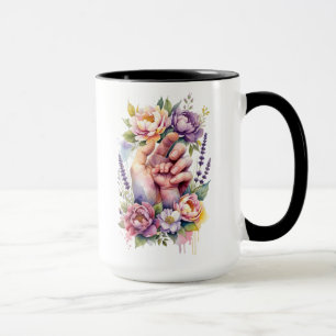 The Eternal Bond: A Mother’s Gentle Grasp Mug