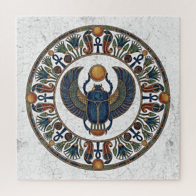 The Eternal Push: Sacred Scarab Khepri Jigsaw Puzzle (Vertical)