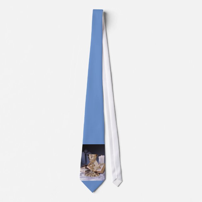 The Eucharist Chalice & Communion Host Gifts Tie (Front)