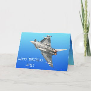 The Eurofighter Typhoon Birthday personalized Card