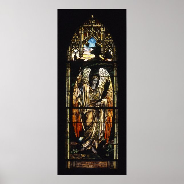 The Evening Angel stained glass Poster (Front)