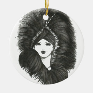 The Evening Lady Ceramic Ornament