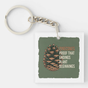  The Evergreen Promise - Pine cone design Keychain