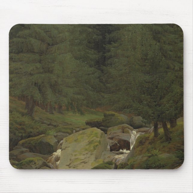 The Evergreens by the Waterfall Mouse Pad (Front)