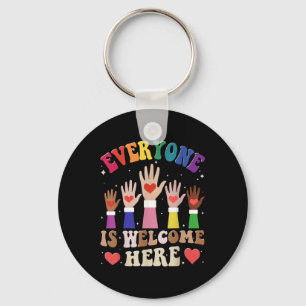 The Everyone Is Welcome Here In Idaho Teacher Stud Keychain