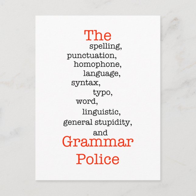 The Everything Police Postcard (Front)