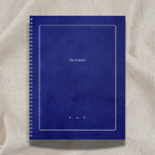 The Evidence   Indigo Leather & Silver Scholar Notebook