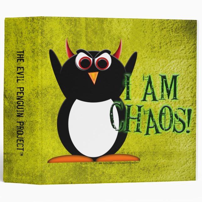 The Evil Penguin Project™ School Binders! 2" size Binder (Front/Spine)