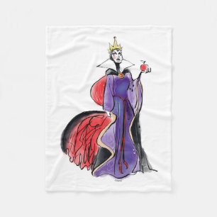 The Evil Queen In Evil Thought Fleece Blanket
