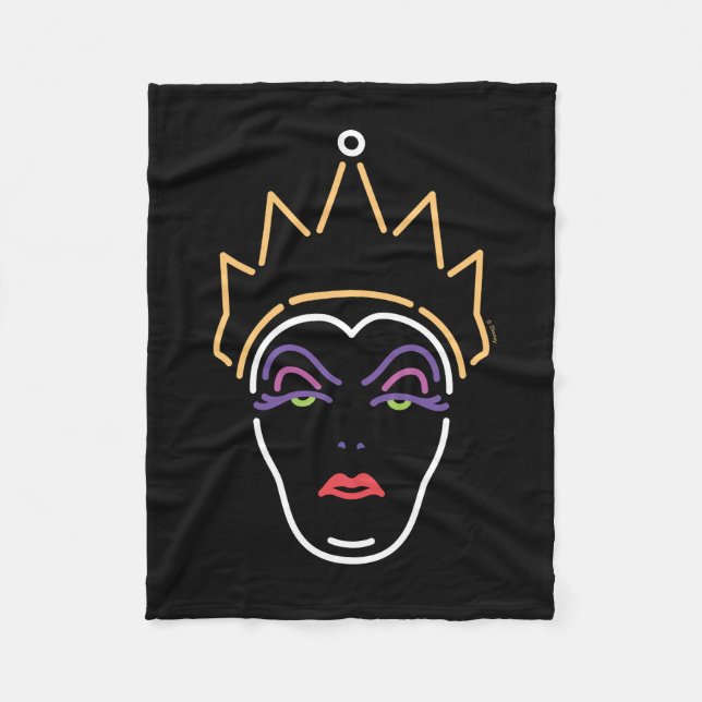 The Evil Queen | Neon Face Fleece Blanket (Front)