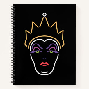 The Evil Queen   Neon Face Notebook