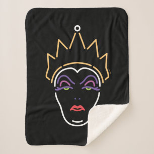 The Evil Queen Neon Face Sherpa Blanket
