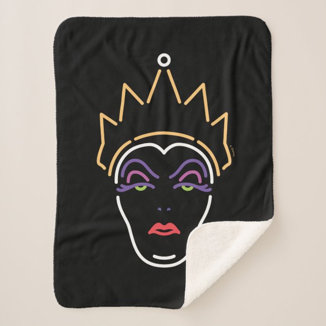 The Evil Queen | Neon Face Sherpa Blanket (Front)