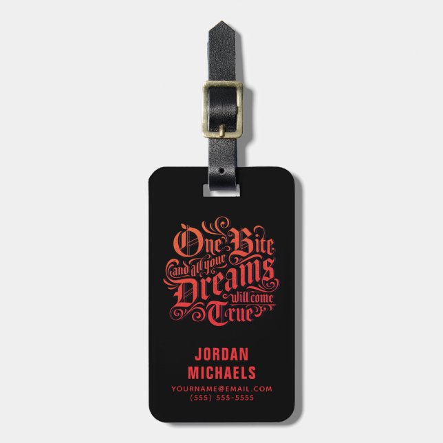 The Evil Queen | One Bite Luggage Tag (Front Vertical)