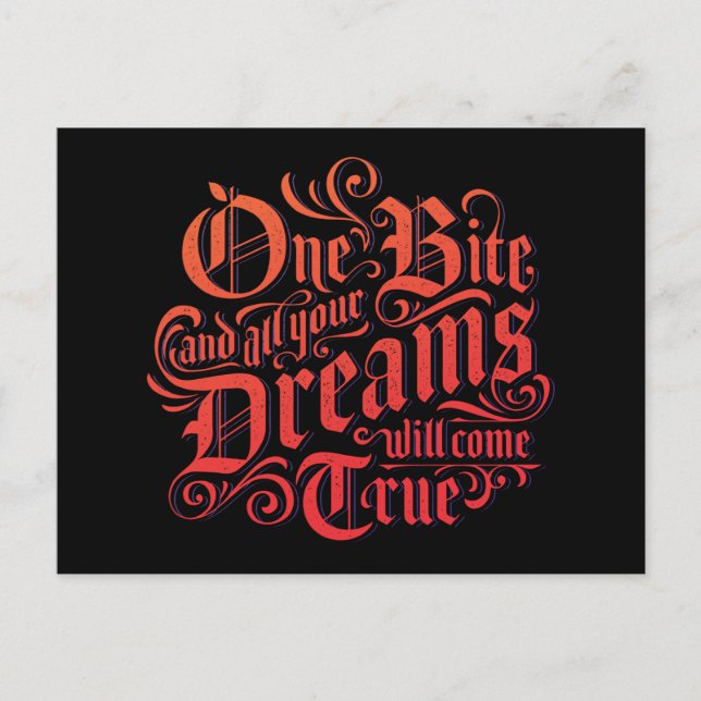 The Evil Queen | One Bite Postcard (Front)