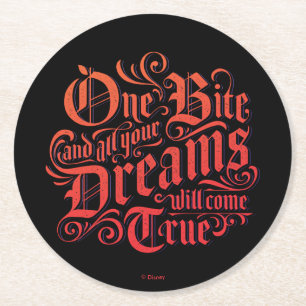 The Evil Queen   One Bite Round Paper Coaster