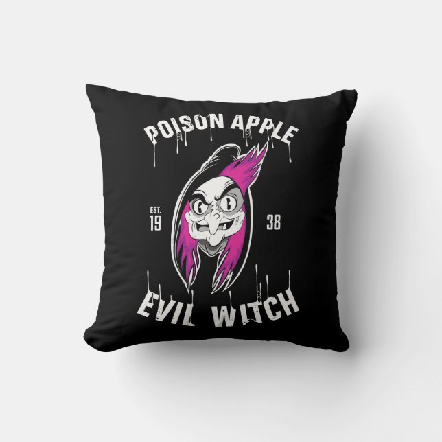 The Evil Queen | Poison Apple Evil Witch Throw Pillow (Front)