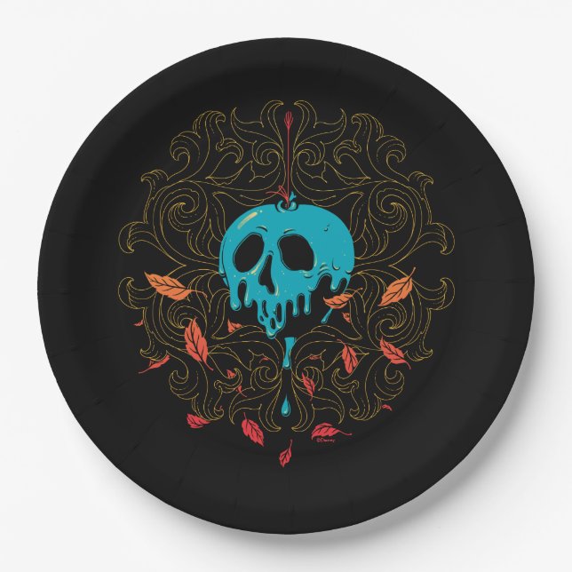 The Evil Queen | Skull Apple Design Paper Plate (Front)