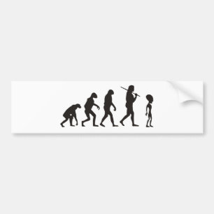 The Evolution Of Alien Bumper Sticker